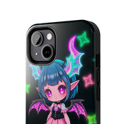Kawaii Gothic Succubus Neon Heart Tough Phone Case