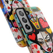 Queen of Hearts Pop Art Tough Phone Case LavenderCeleste
