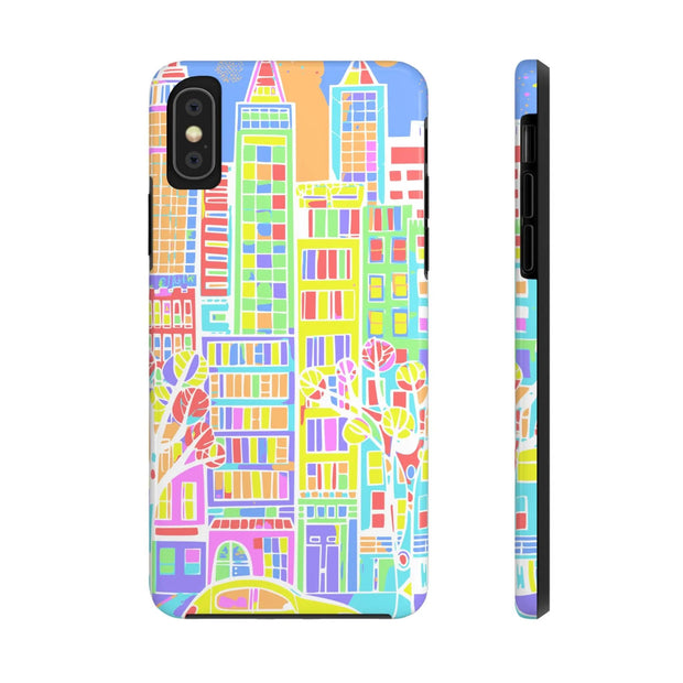 Upper East Side Pastel City Tough Phone Case LavenderCeleste