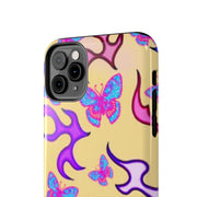 Y2K Butterfly Flames Retro Tough Phone Case LavenderCeleste