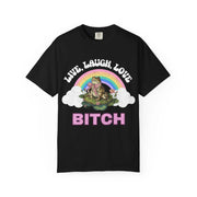 Live Laugh Love Bitch Frog Shirt – Funny Cottagecore Rainbow Design
