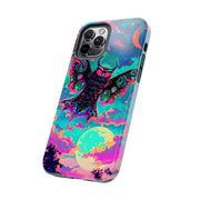 Mothman Tough Phone Case – Psychedelic Neon Cryptid Aesthetic - LavenderCeleste