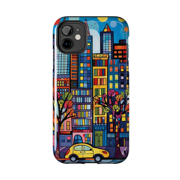 Upper Eastside NYC Pop Art Tough Phone Case LavenderCeleste