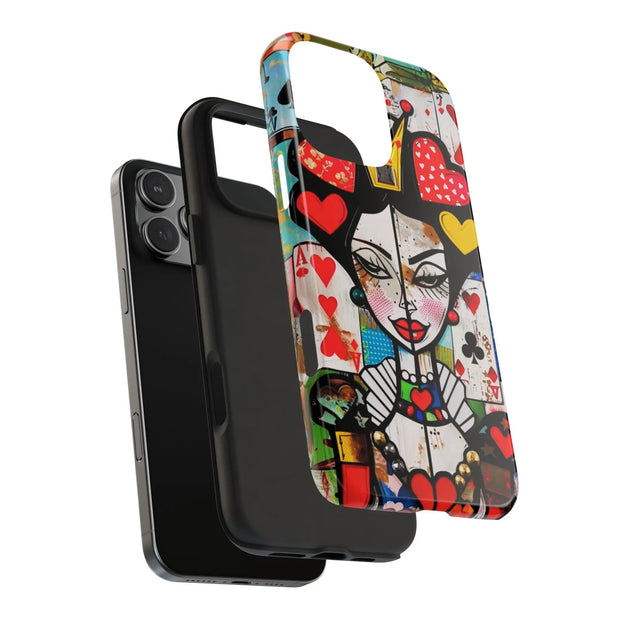 Queen of Hearts Pop Art Tough Phone Case LavenderCeleste