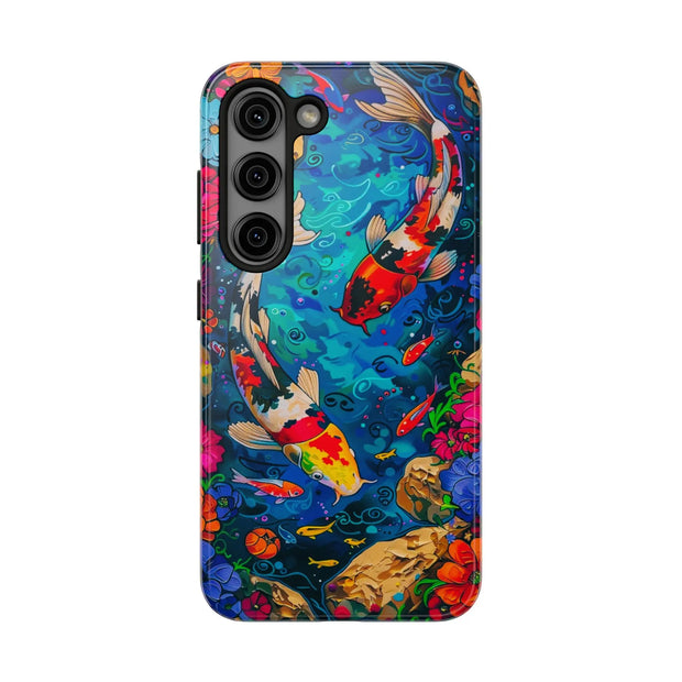 Vibrant Koi Pond Pop Art Tough Phone Case