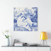 Ragdoll Toile Matte Canvas Art Print LavenderCeleste