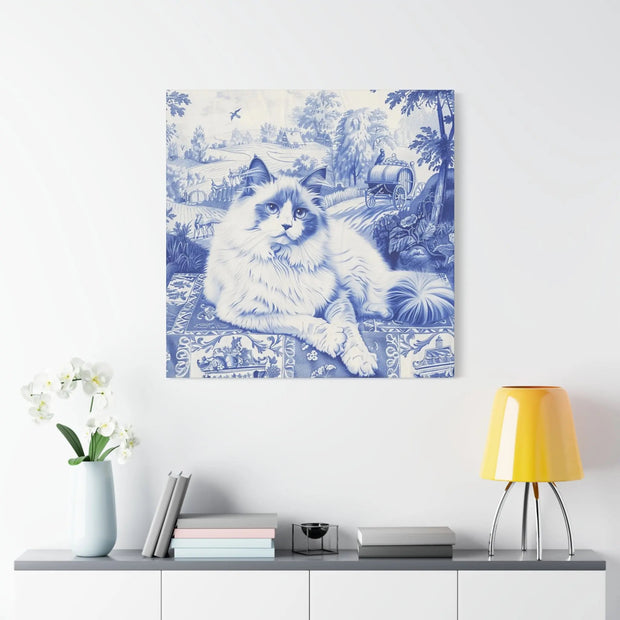 Ragdoll Toile Matte Canvas Art Print LavenderCeleste
