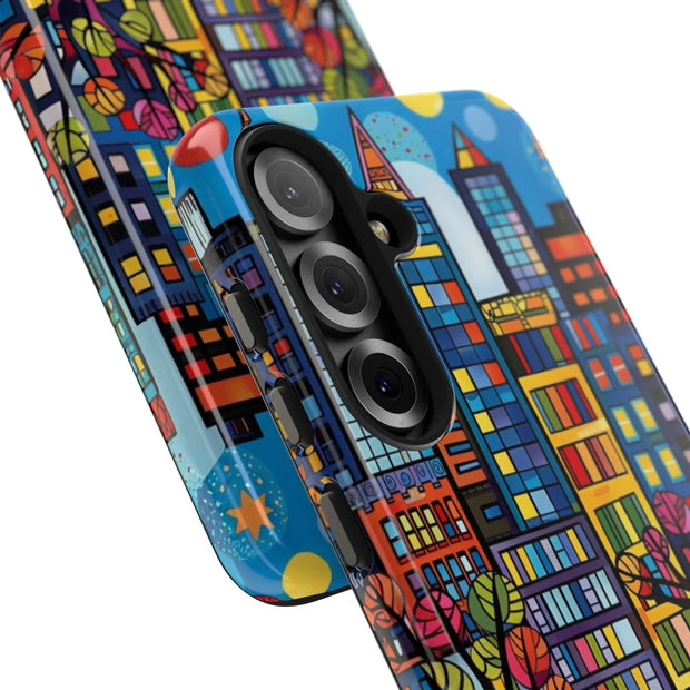 Upper Eastside NYC Pop Art Tough Phone Case LavenderCeleste