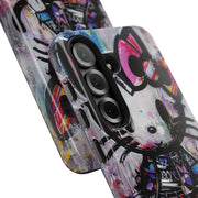Goth Street Cat Pop Art Graffiti Tough Phone Case LavenderCeleste