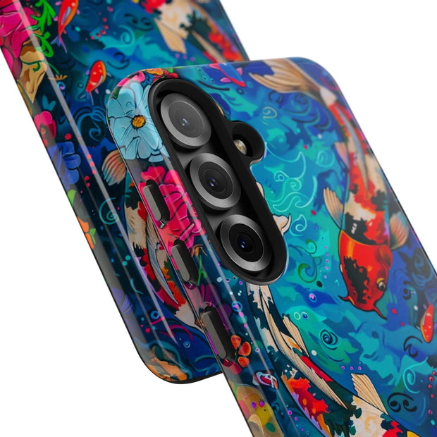 Vibrant Koi Pond Pop Art Tough Phone Case