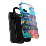 Los Angeles Hollywood Skyline Tough Phone Case – Vibrant Pop Art City Design - LavenderCeleste