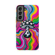 Psychedelic Rainbow Mushroom Art – Trippy Tough Case Printify