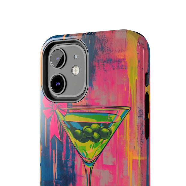 Neon Martini Pop Art Tough Phone Case Printify