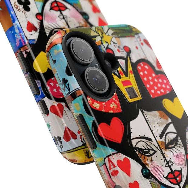 Queen of Hearts Pop Art Tough Phone Case LavenderCeleste