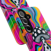 Psychedelic Rainbow Mushroom Art – Trippy Case LavenderCeleste