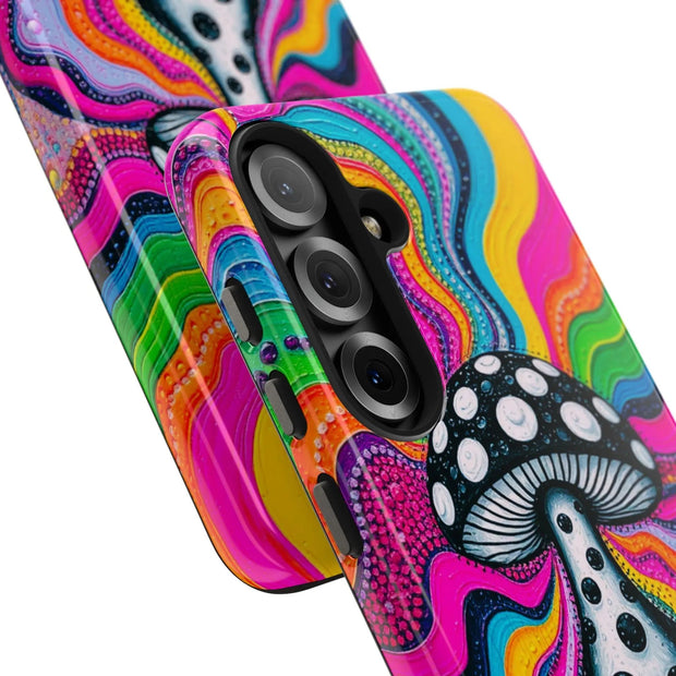 Psychedelic Rainbow Mushroom Art – Trippy Case LavenderCeleste