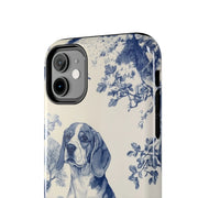 Blue Toile Beagle Country Scenic Tough Phone Case LavenderCeleste