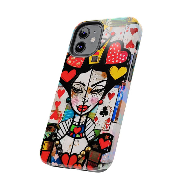 Queen of Hearts Pop Art Tough Phone Case LavenderCeleste