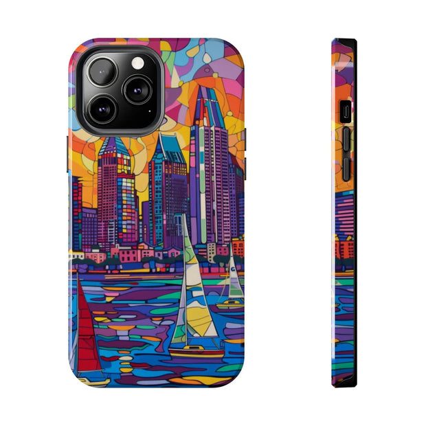 San Diego Skyline Pop Art Tough Phone Case LavenderCeleste