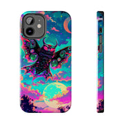 Mothman Tough Phone Case – Psychedelic Neon Cryptid Aesthetic - LavenderCeleste