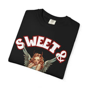 Sweet & Sinful Angel Devil Retro Comfort Colors Tee LavenderCeleste