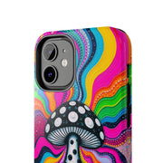 Psychedelic Rainbow Mushroom Art – Trippy Tough Case Printify