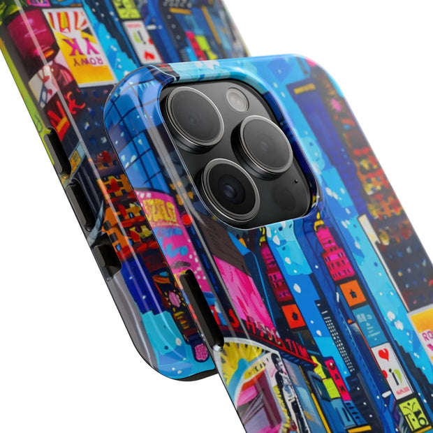 Times Square NYC Pop Art Tough Phone Case LavenderCeleste