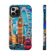 London Big Ben Collage Tough Phone Case – Vibrant City Pop Art Design