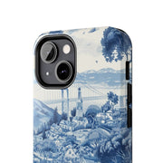 San Francisco Toile de Jouy Scenic Tough Phone Case LavenderCeleste