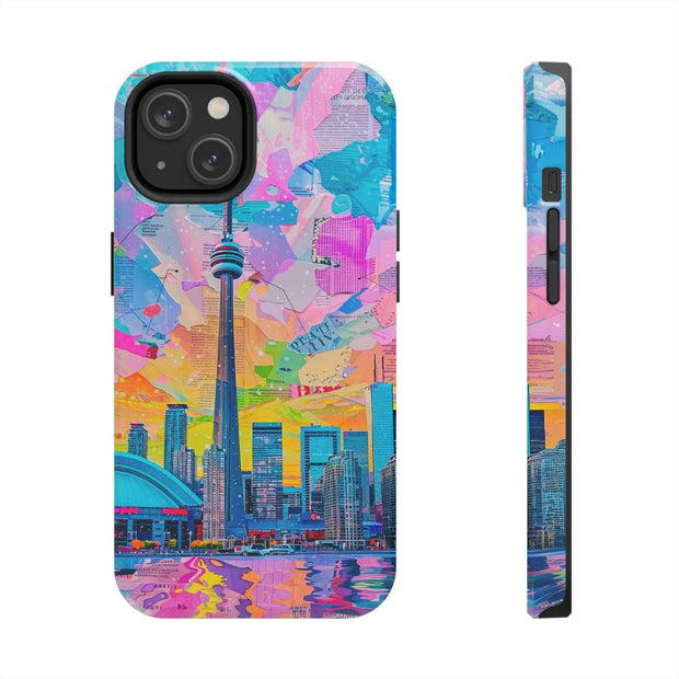 Toronto Pop Art Collage Skyline Tough Phone Case LavenderCeleste