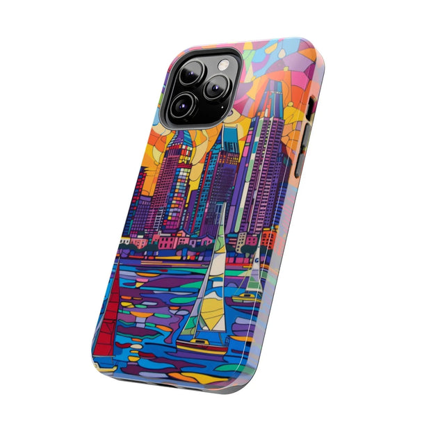 San Diego Skyline Pop Art Tough Phone Case LavenderCeleste