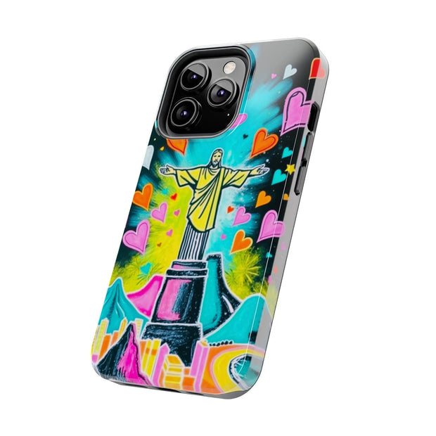 Rio de Janeiro Neon Pop Art Tough Phone Case LavenderCeleste