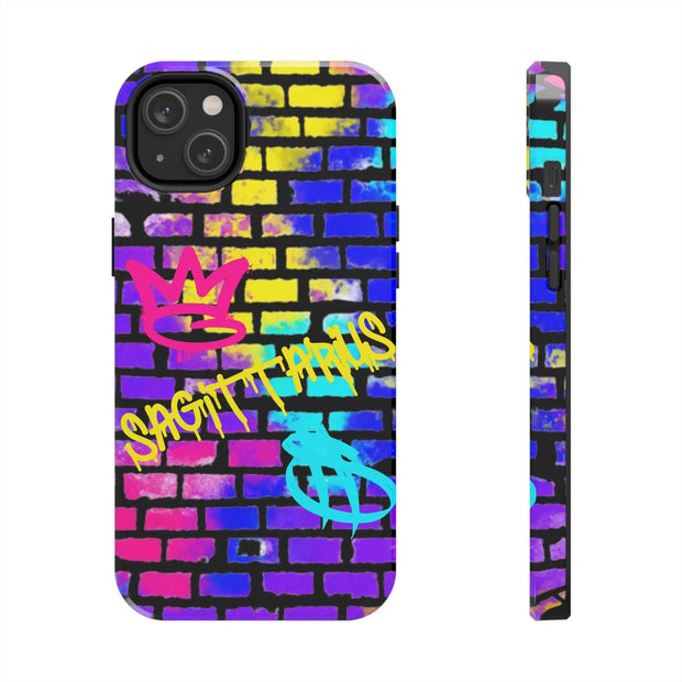 Sagittarius Graffiti Wall Zodiac Tough Phone Case LavenderCeleste