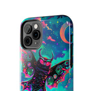 Mothman Tough Phone Case – Psychedelic Neon Cryptid Aesthetic - LavenderCeleste