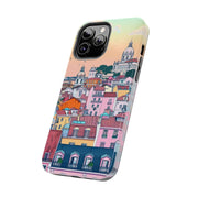 Lisbon Portugal Tough Phone Case – Pastel City Skyline Aesthetic