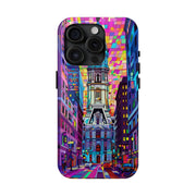 Philadelphia Pop Art Skyline Tough Phone Case LavenderCeleste