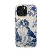 Blue Toile Beagle Country Scenic Tough Phone Case LavenderCeleste
