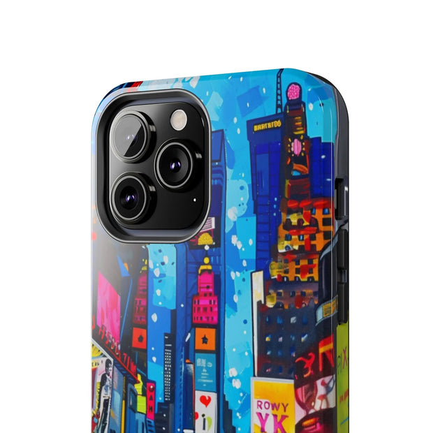 Times Square NYC Pop Art Tough Phone Case LavenderCeleste
