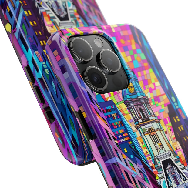 Philadelphia Pop Art Skyline Tough Phone Case LavenderCeleste