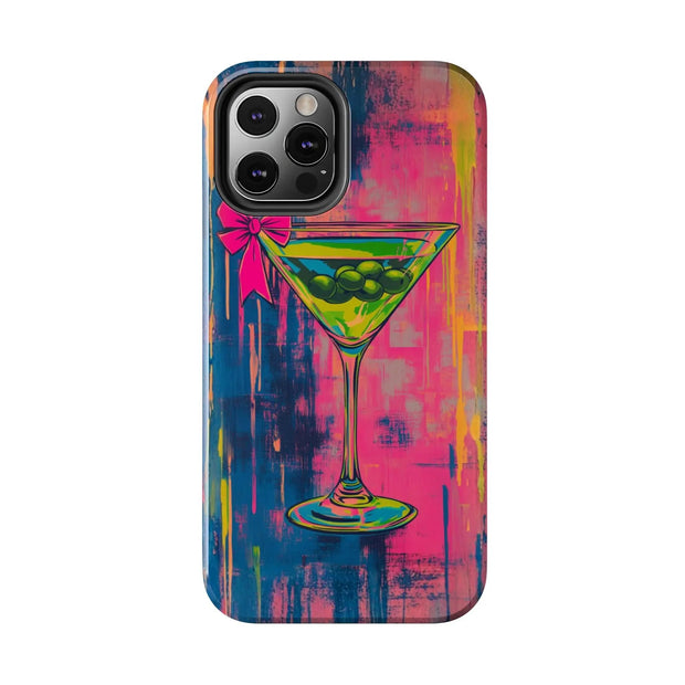 Neon Martini Pop Art Tough Phone Case Printify