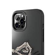 Skeleton Scratch Cat Gothic Humor Tough Phone Case LavenderCeleste