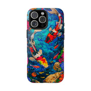 Vibrant Koi Pond Pop Art Tough Phone Case