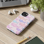 Pastel Shark Pattern Tough Phone Case Printify