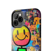 Rainbow Graffiti Smiley Tough Phone Case LavenderCeleste
