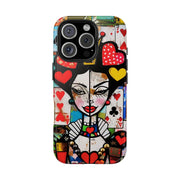 Queen of Hearts Pop Art Tough Phone Case LavenderCeleste