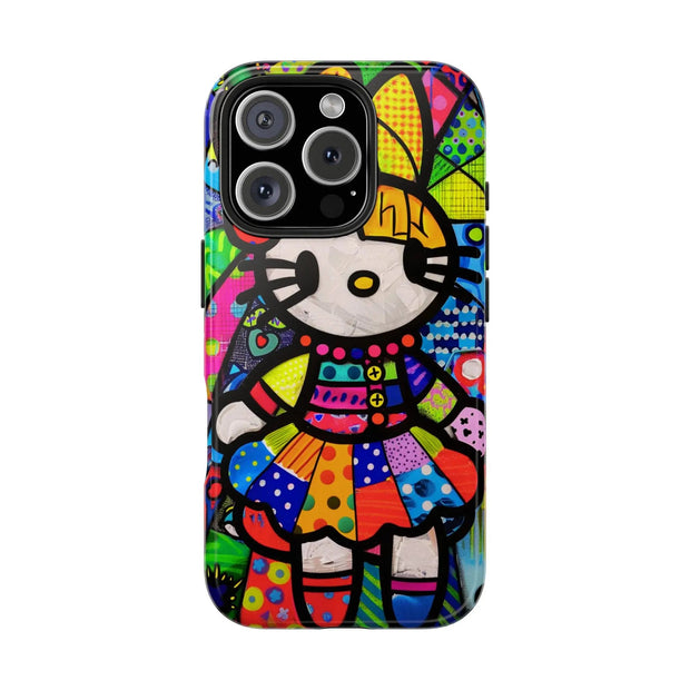 Pop Patchwork Kitty Tough Phone Case Printify