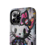Goth Street Cat Pop Art Graffiti Tough Phone Case LavenderCeleste