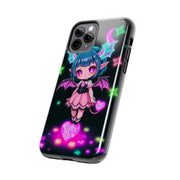 Kawaii Gothic Succubus Neon Heart Tough Phone Case