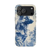 Blue Toile German Shepherd Scenic Tough Phone Case LavenderCeleste