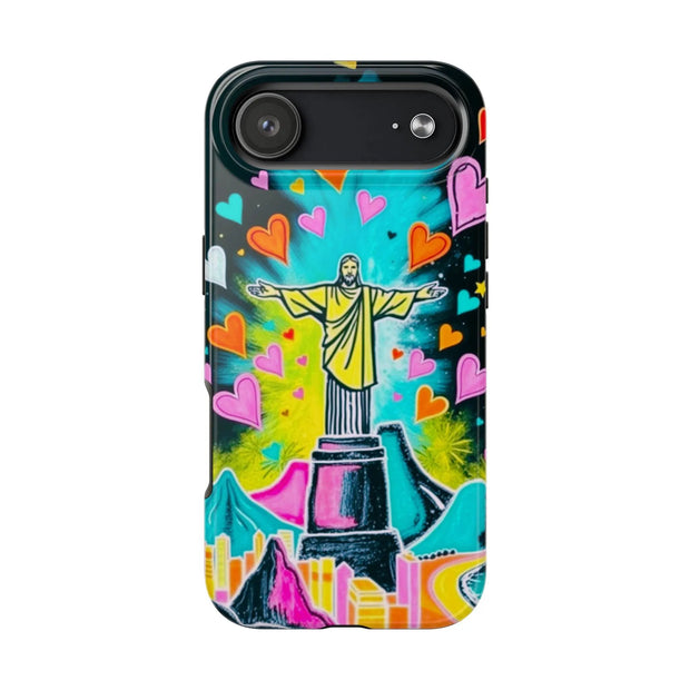Rio de Janeiro Neon Pop Art Tough Phone Case LavenderCeleste